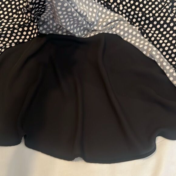 Tommy Hilfiger sz6 asymmetrical blue&white polka dot sleevelss back zip midi EUC - Picture 12 of 12